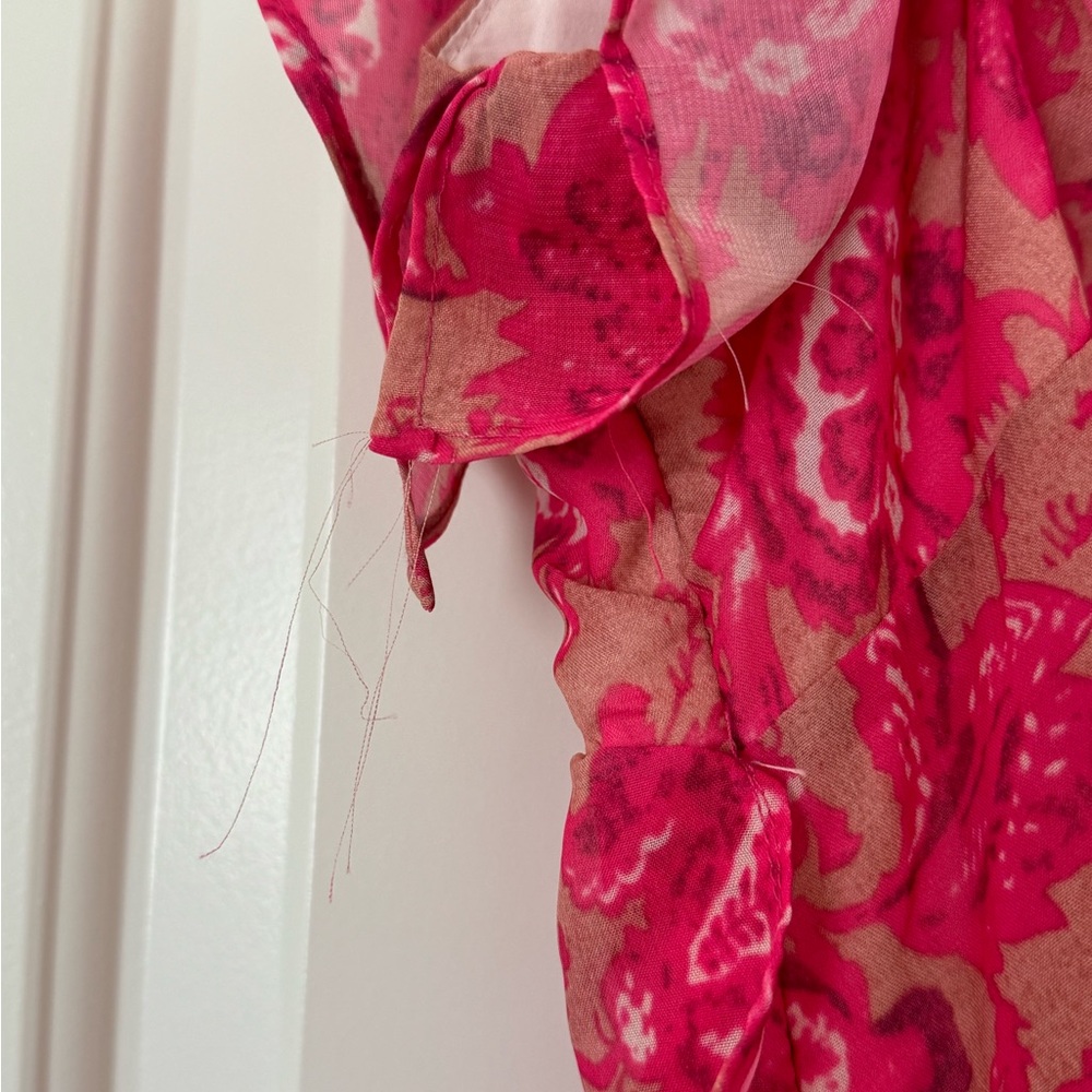 Pink Floral Ruffle Mini Dress - Picture 7 of 12
